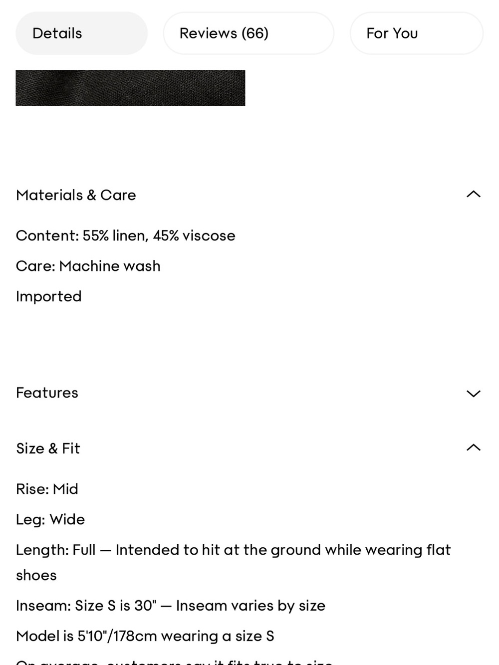 Aritzia Sontag Linen Wide Leg Pants in Black - Picture 3 of 3